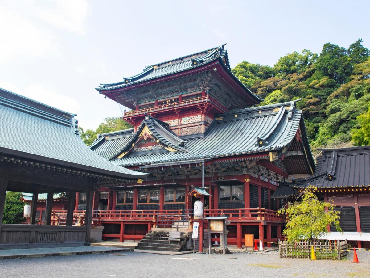 Hotel Associa Shizuoka Luaran gambar The haiden of the shrine